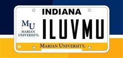 Marian University License Plate