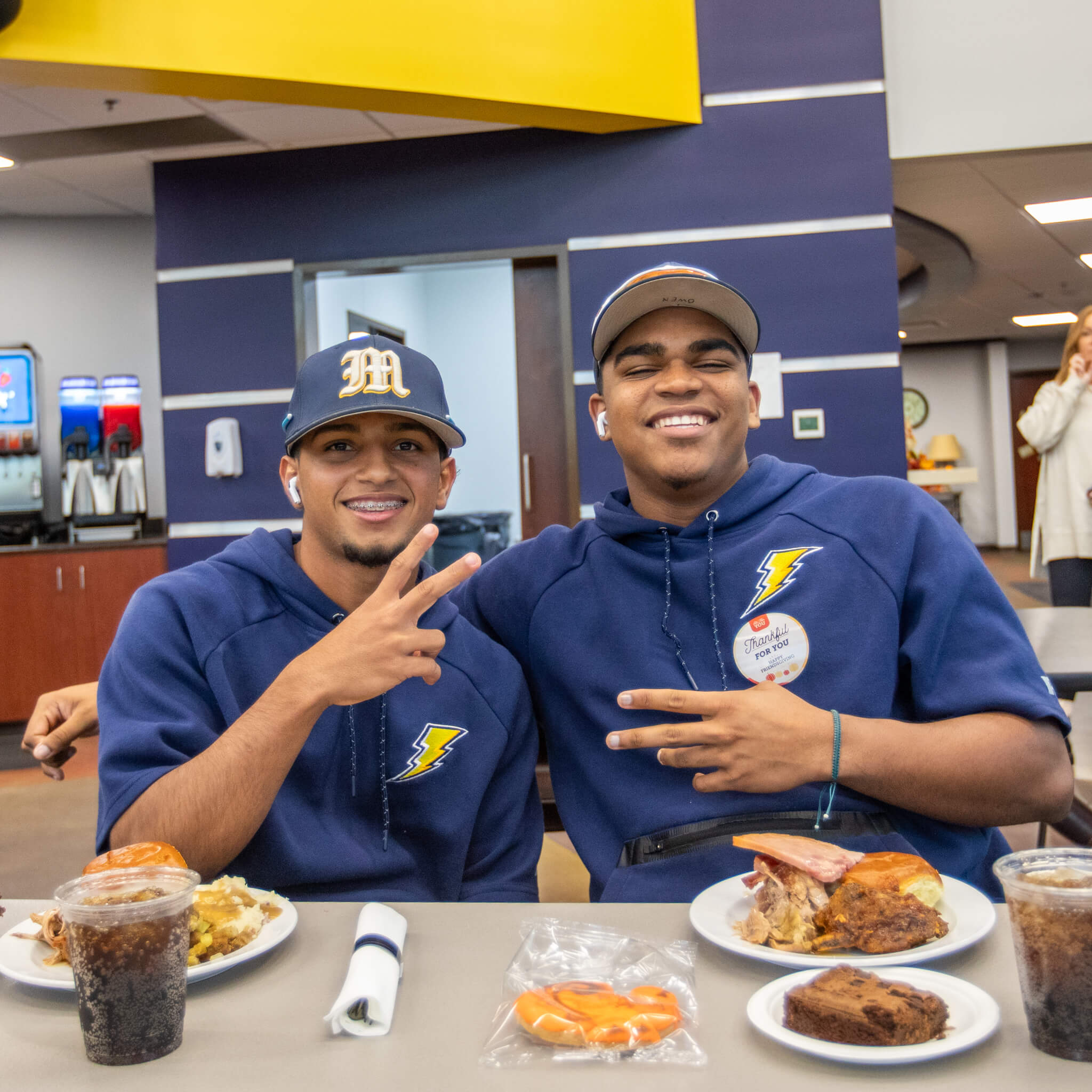 Ancilla College Dinning Commons Rest Area with Students