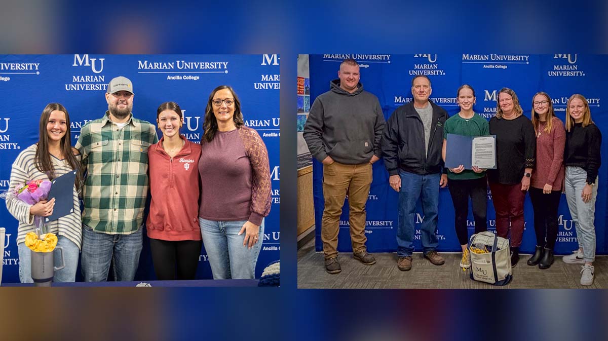 Scholarship recipients and their families