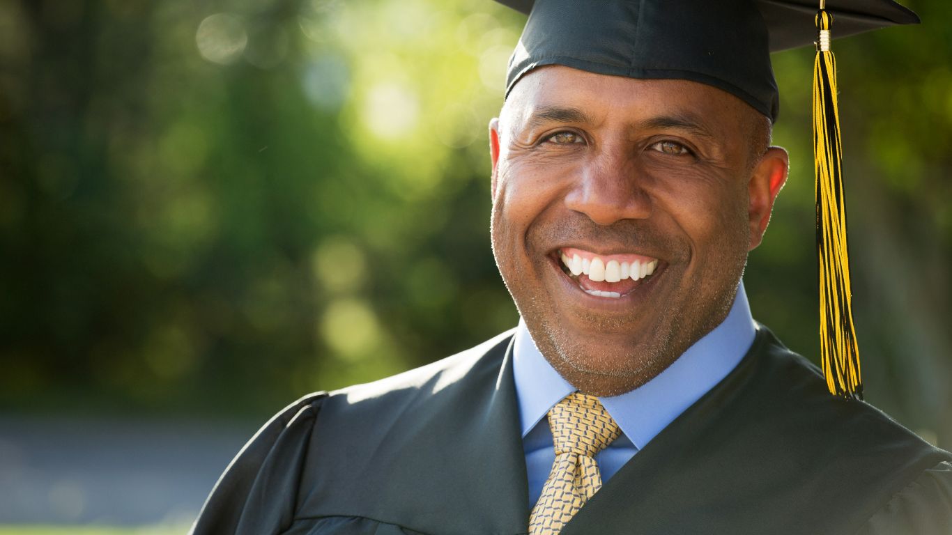 African American graduate of online program